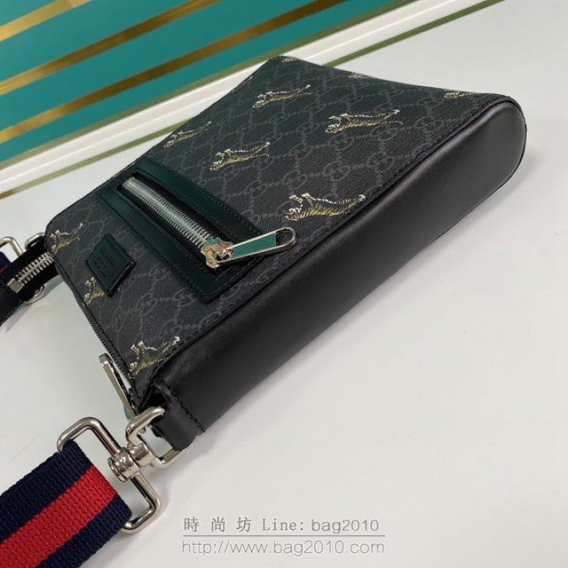 Gucci古馳包包 G家新款男包 523599 古奇克虎男士單肩斜挎包 gdj1444